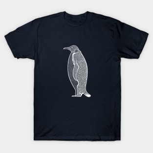 Emperor Penguin Ink Art - on dark colors T-Shirt